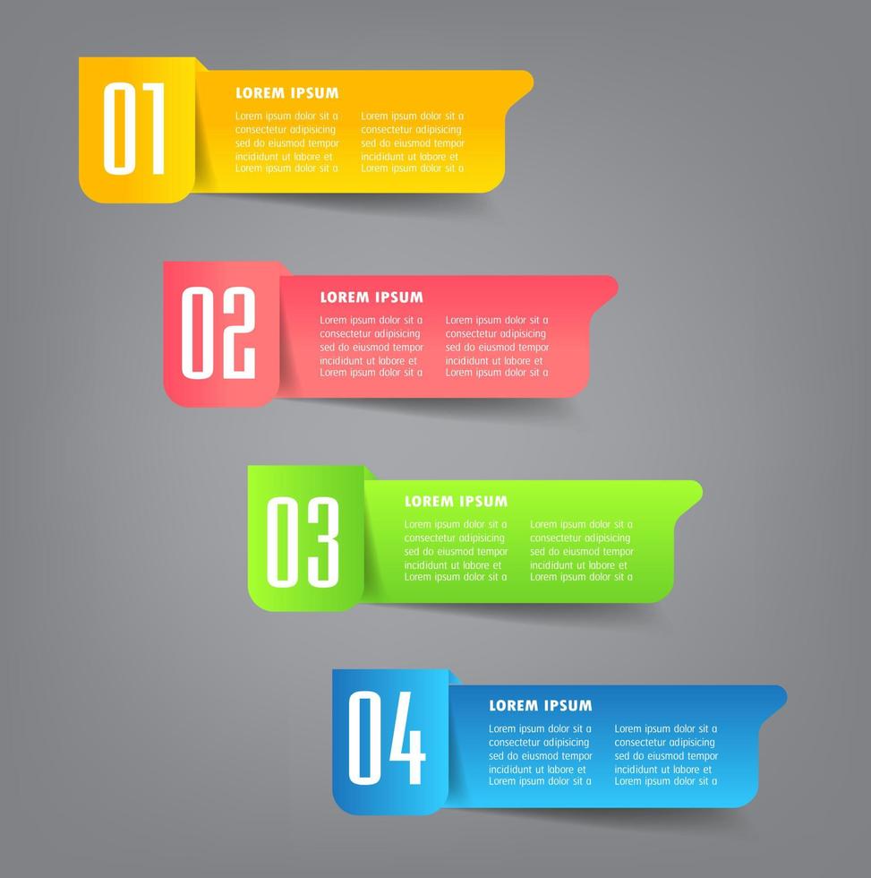 modern text box template, infographics banner vector