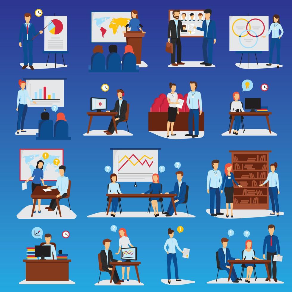 business people in flat style. Free Vector
