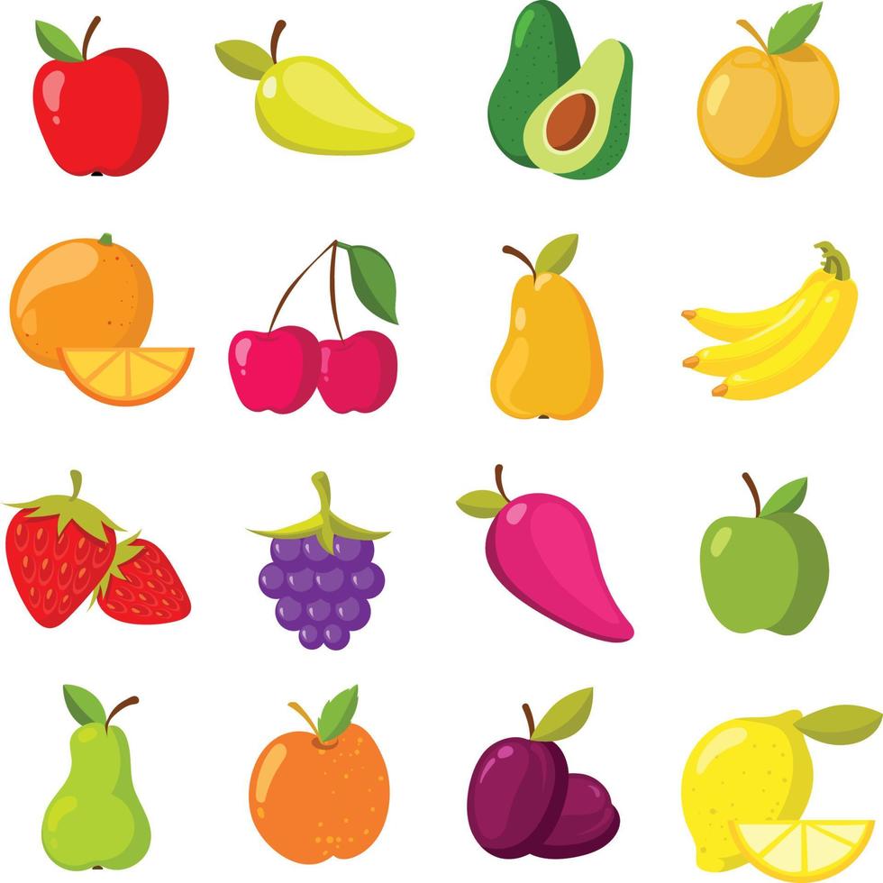 Fruit set Free Vector