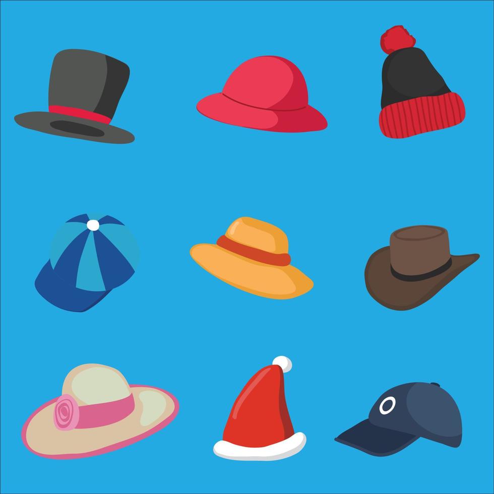 Trucker Hat Icons Vector Free Vector