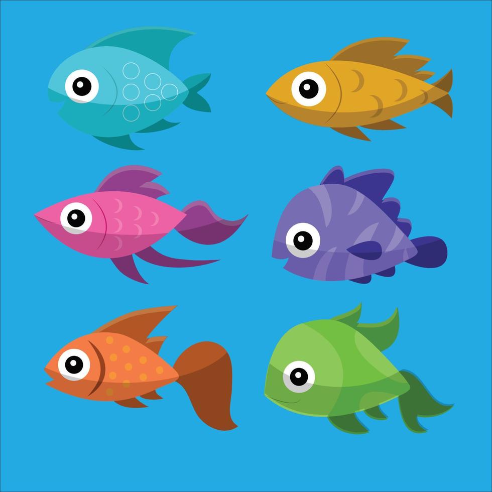 Cartoon Fish Vector Illustration Free Vector