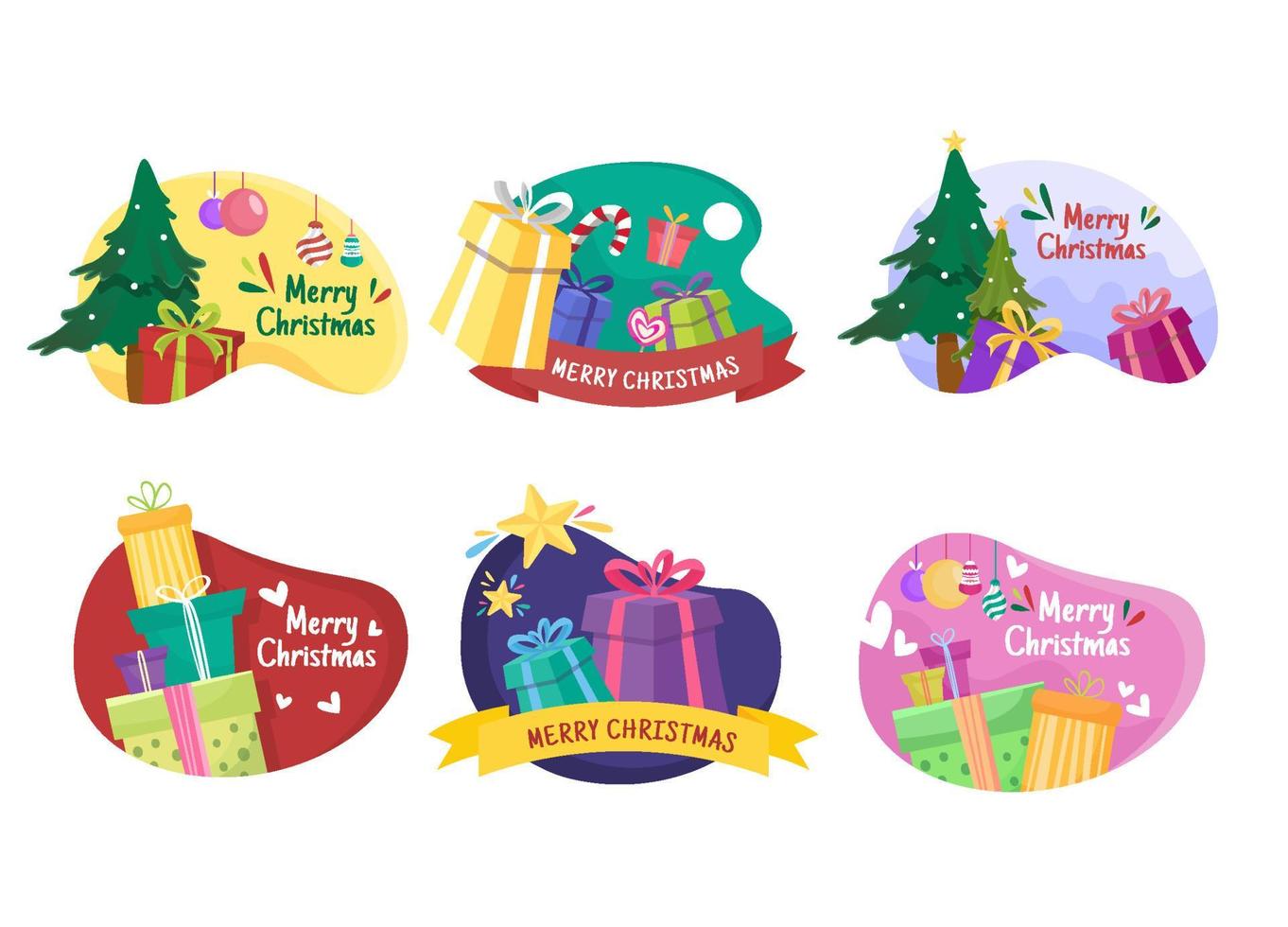 Christmas Gift Sticker vector