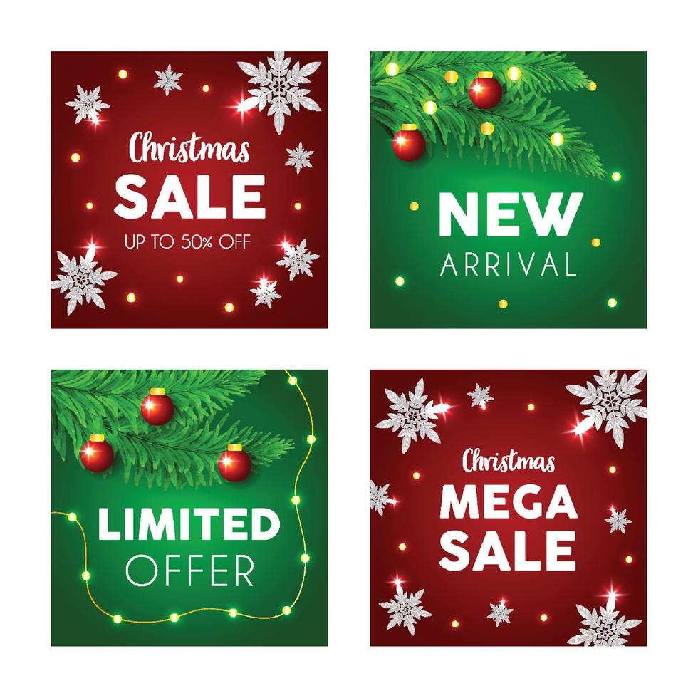 Christmas Social Media Template vector