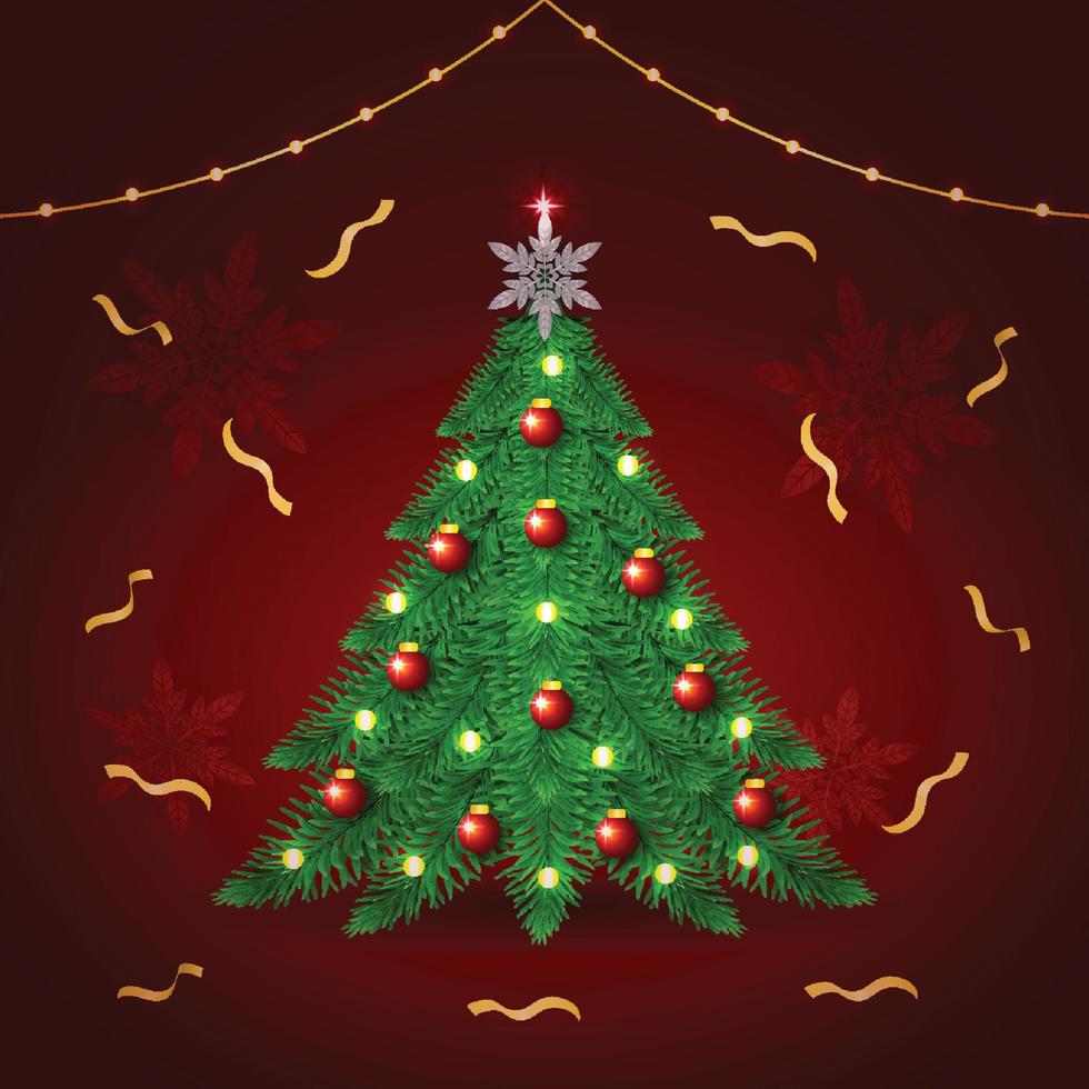 festividad arbol de navidad vector