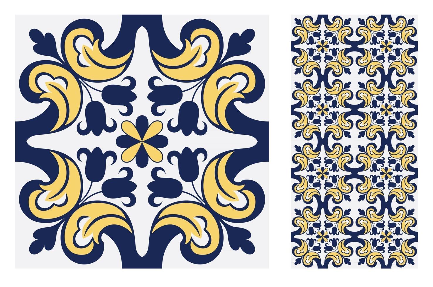 patrones de azulejos vintage antiguo diseño sin costuras vector