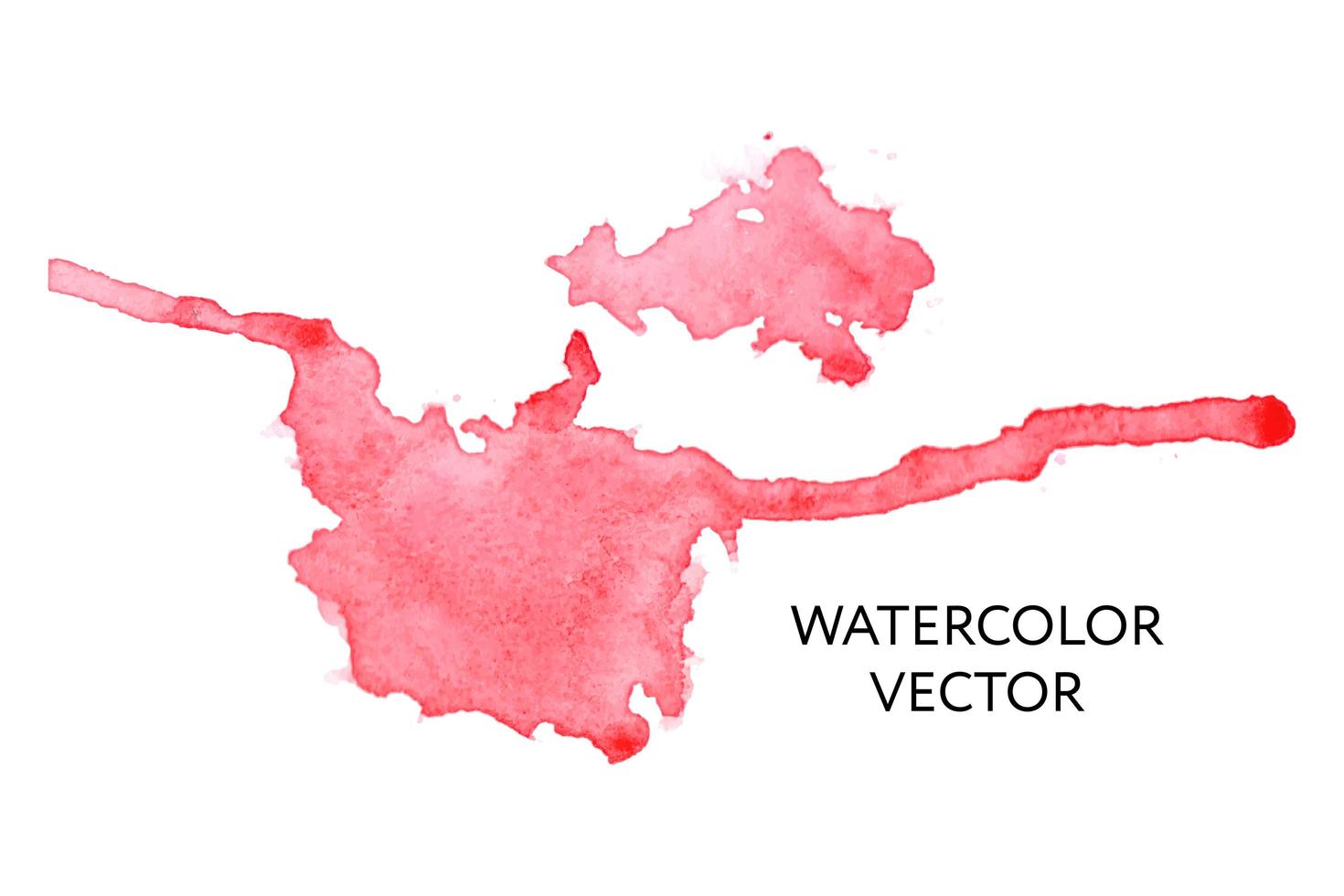 Abstract watercolor splash. Watercolor drop vector pink