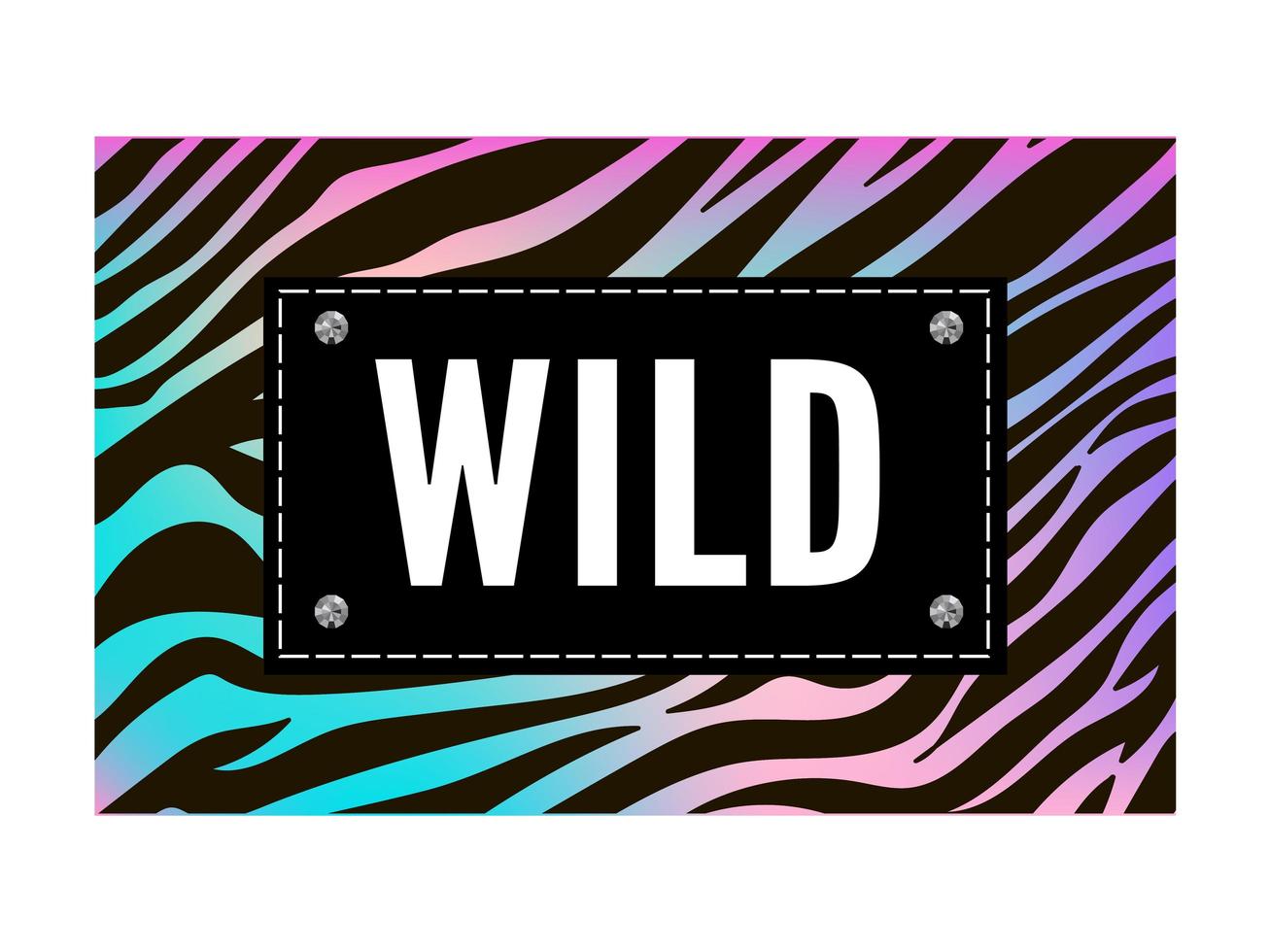 Trend wild zebra element with tiger signs. Believe in love and love yourself vintage leopard style, jaguar fashion slogan for t-shirt for girl. Vector illustration.