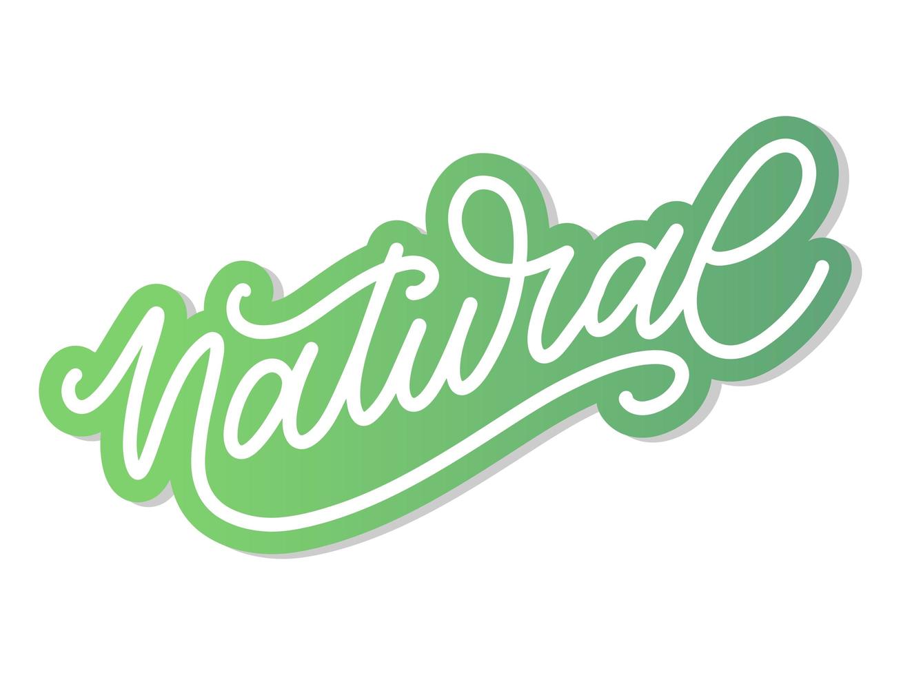 100 Natural Vector Lettering Stamp Illustration slogan calligraphy