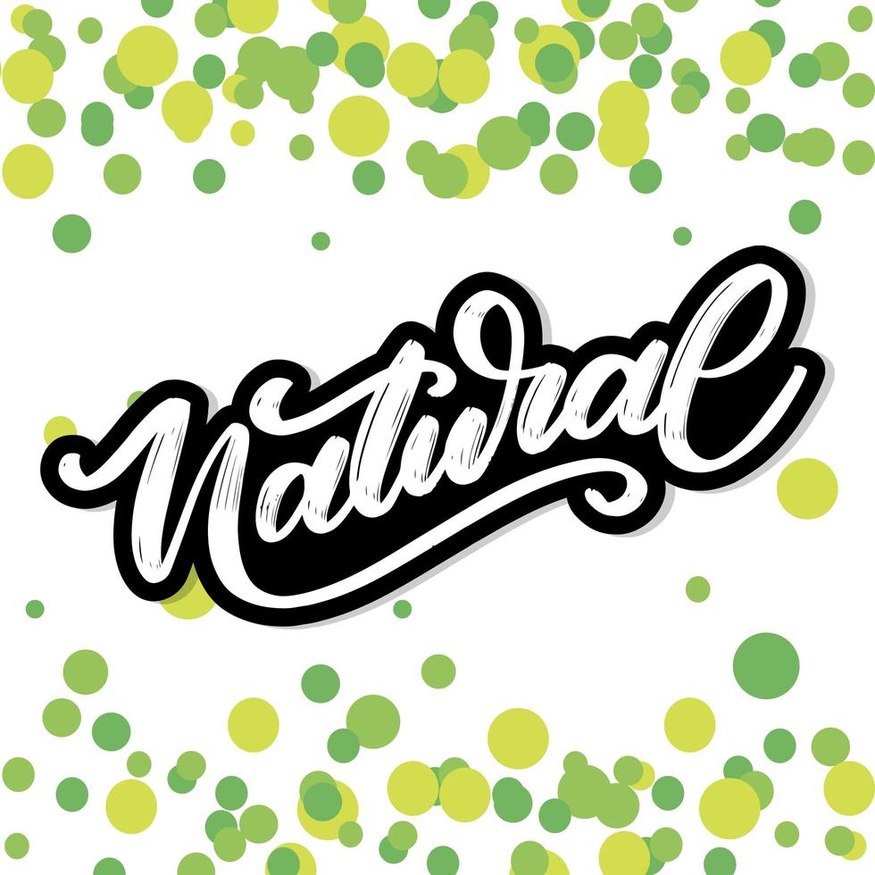 100 Natural Vector Lettering Stamp Illustration slogan calligraphy