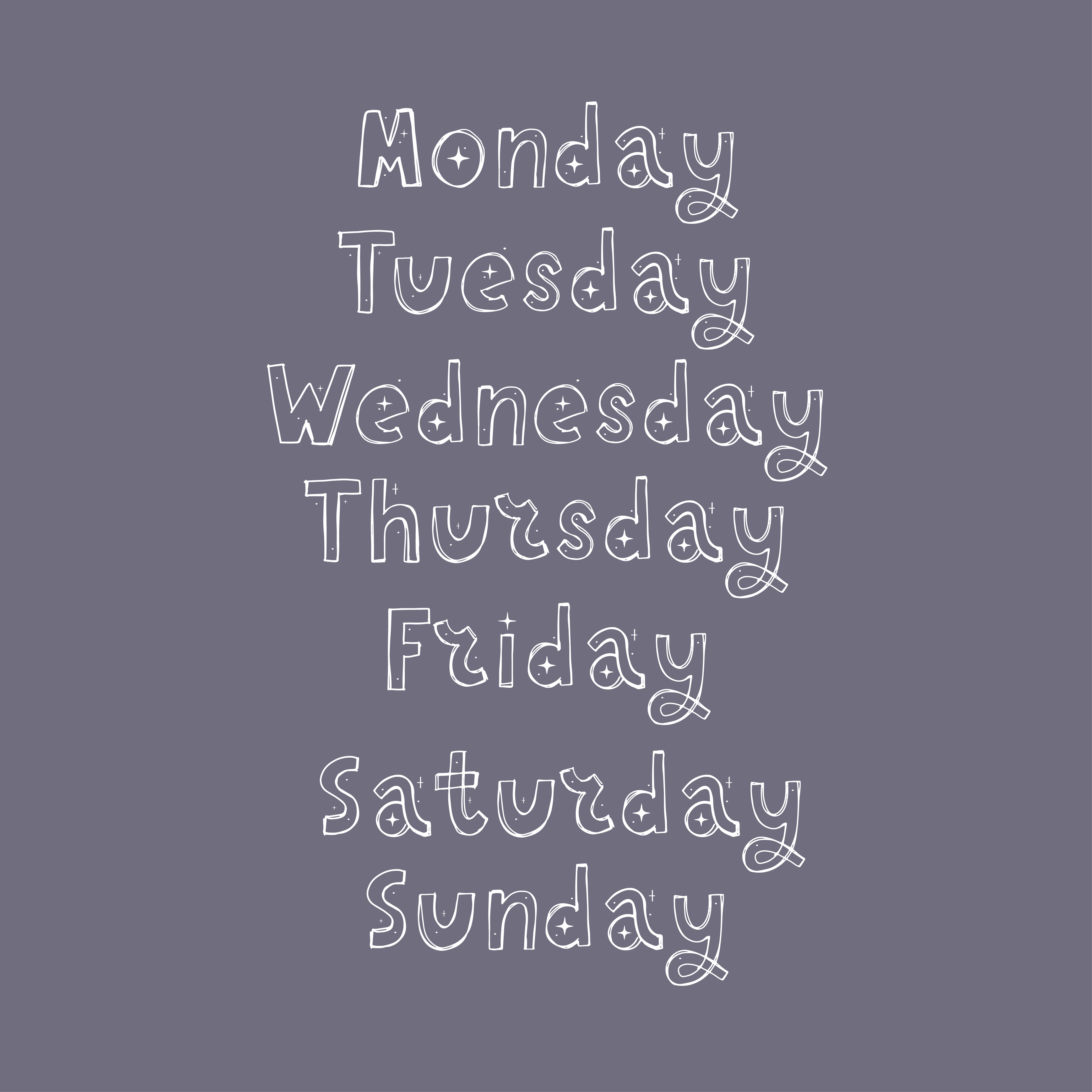 📅 Monday, Tuesday, Wednesday [ Days of the week ]