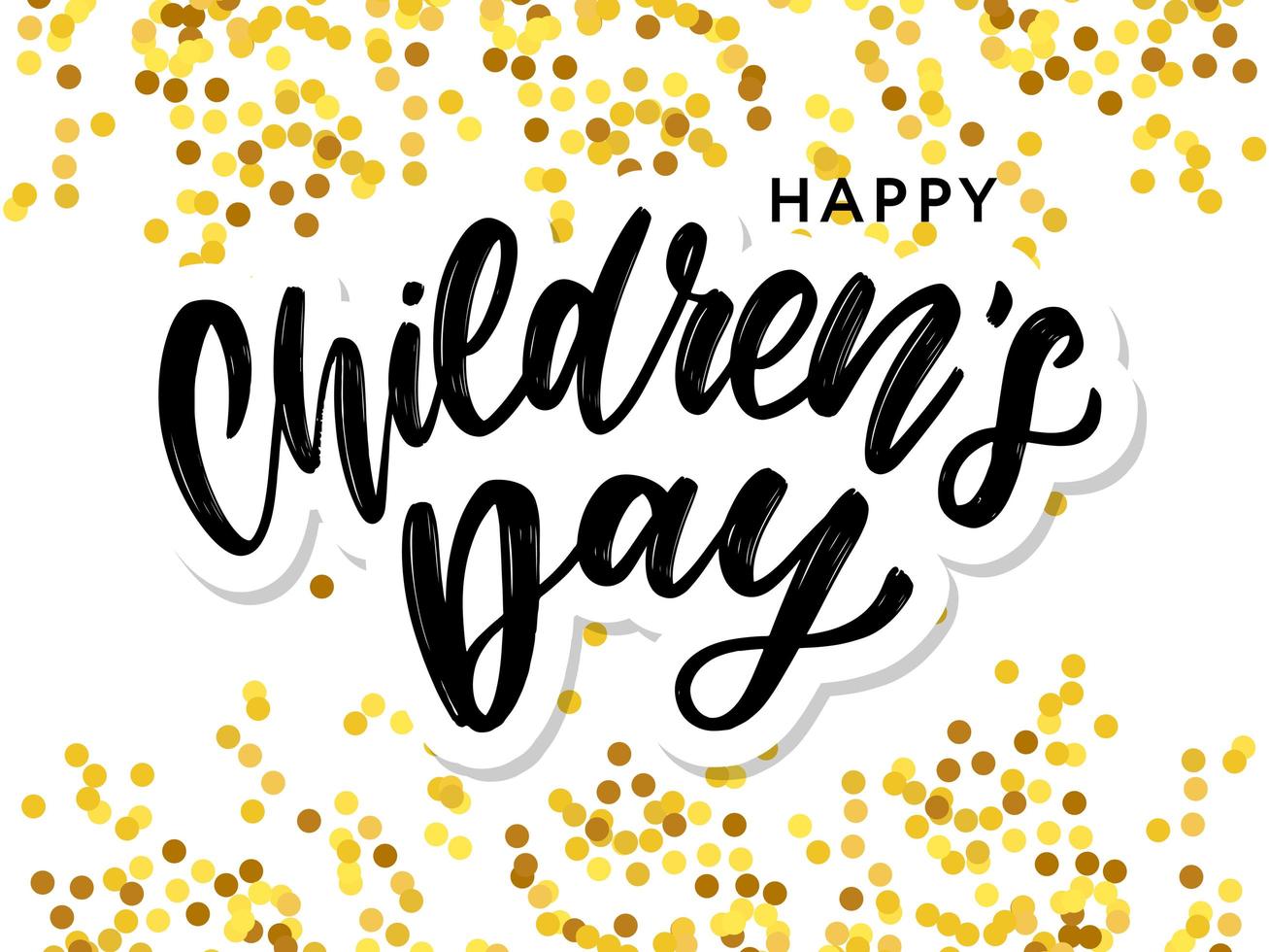 Children's day vector background. Happy Children's Day title. Happy Children's Day inscription.