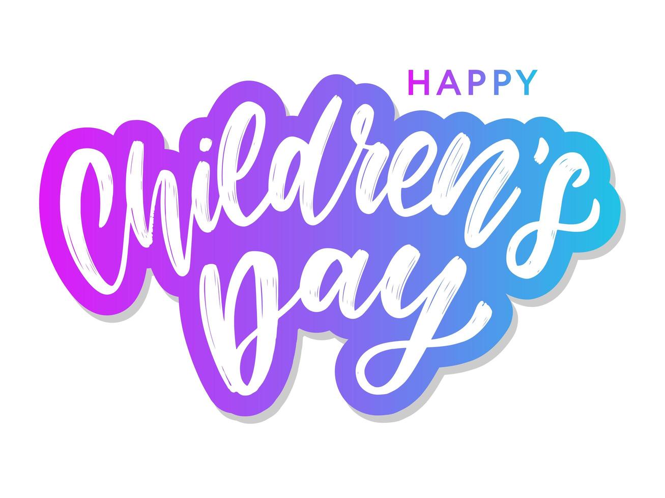 Children's day vector background. Happy Children's Day title. Happy Children's Day inscription.