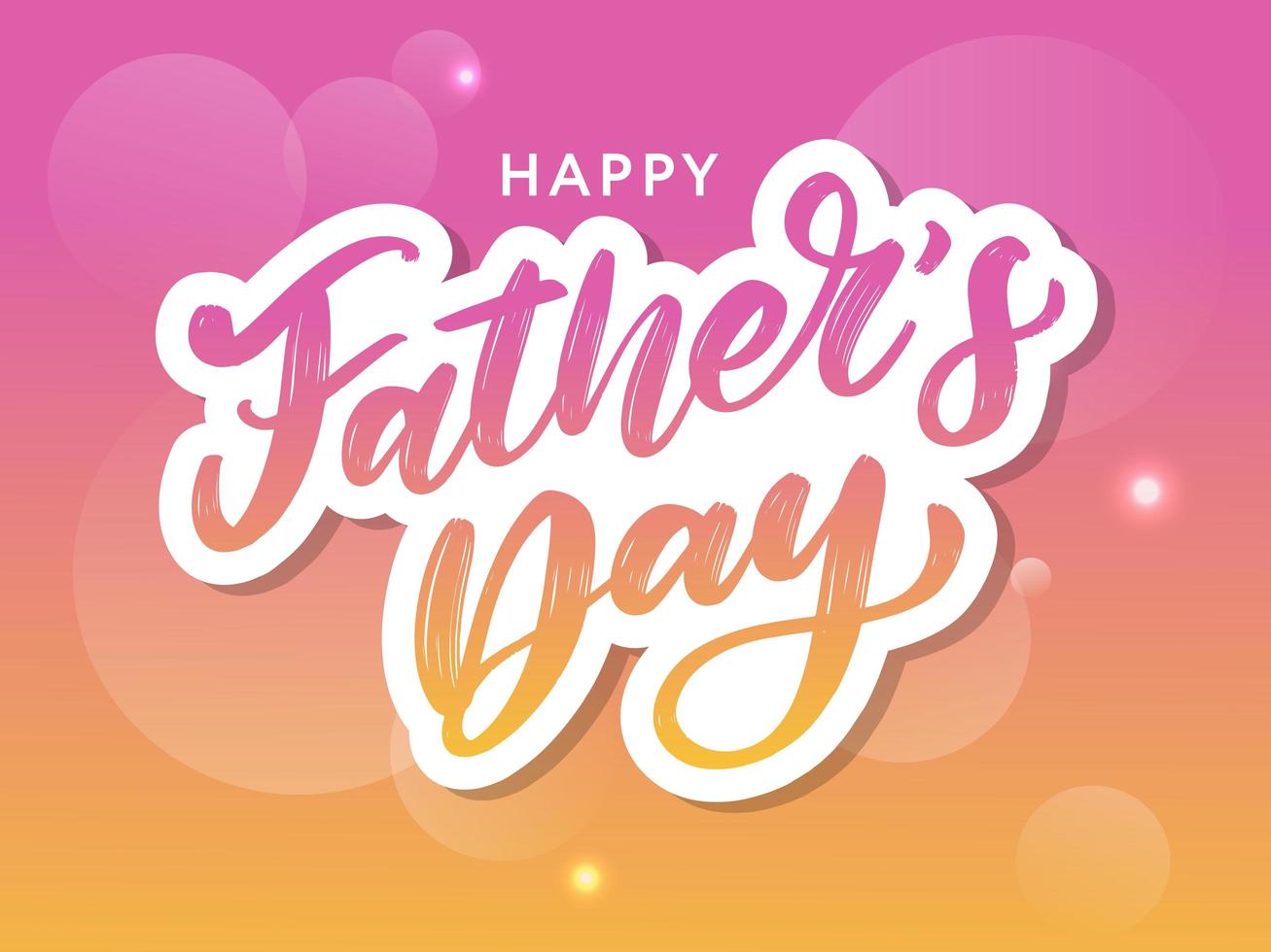 Happy fathers day. Lettering. Holiday calligraphy text vector