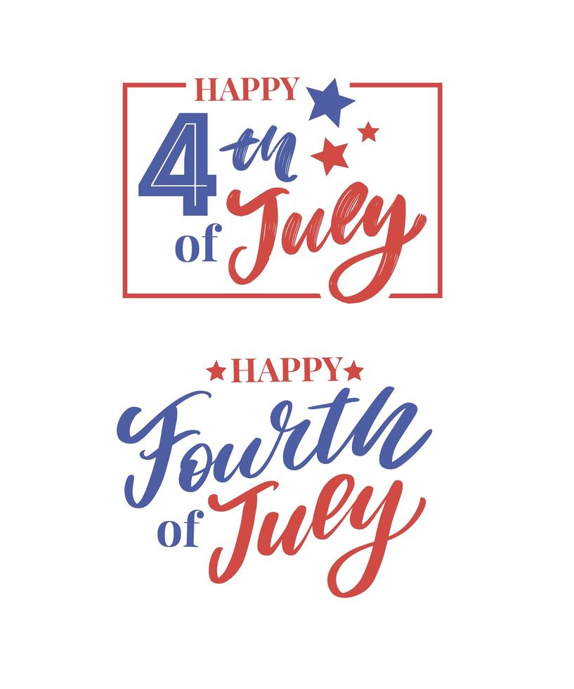 illustration of 4th of July Background with American flag vector