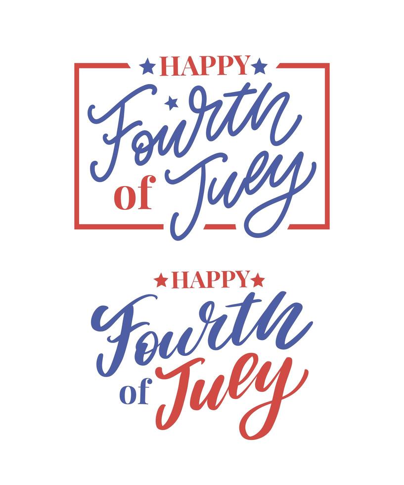 Fourth 4 of July stylish american independence day design Fourth of July vector