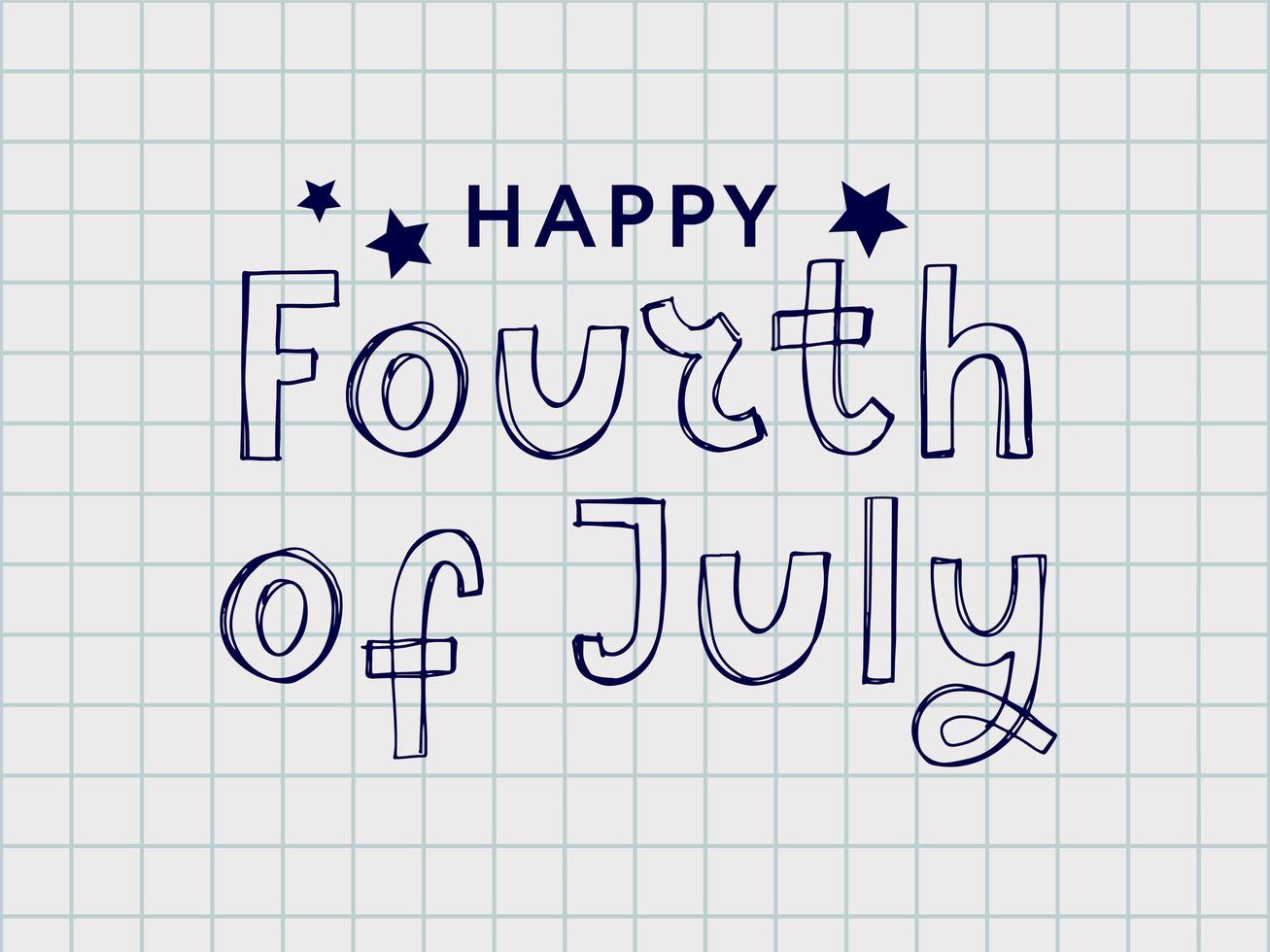 Fourth 4 of July stylish american independence day design Fourth of July vector