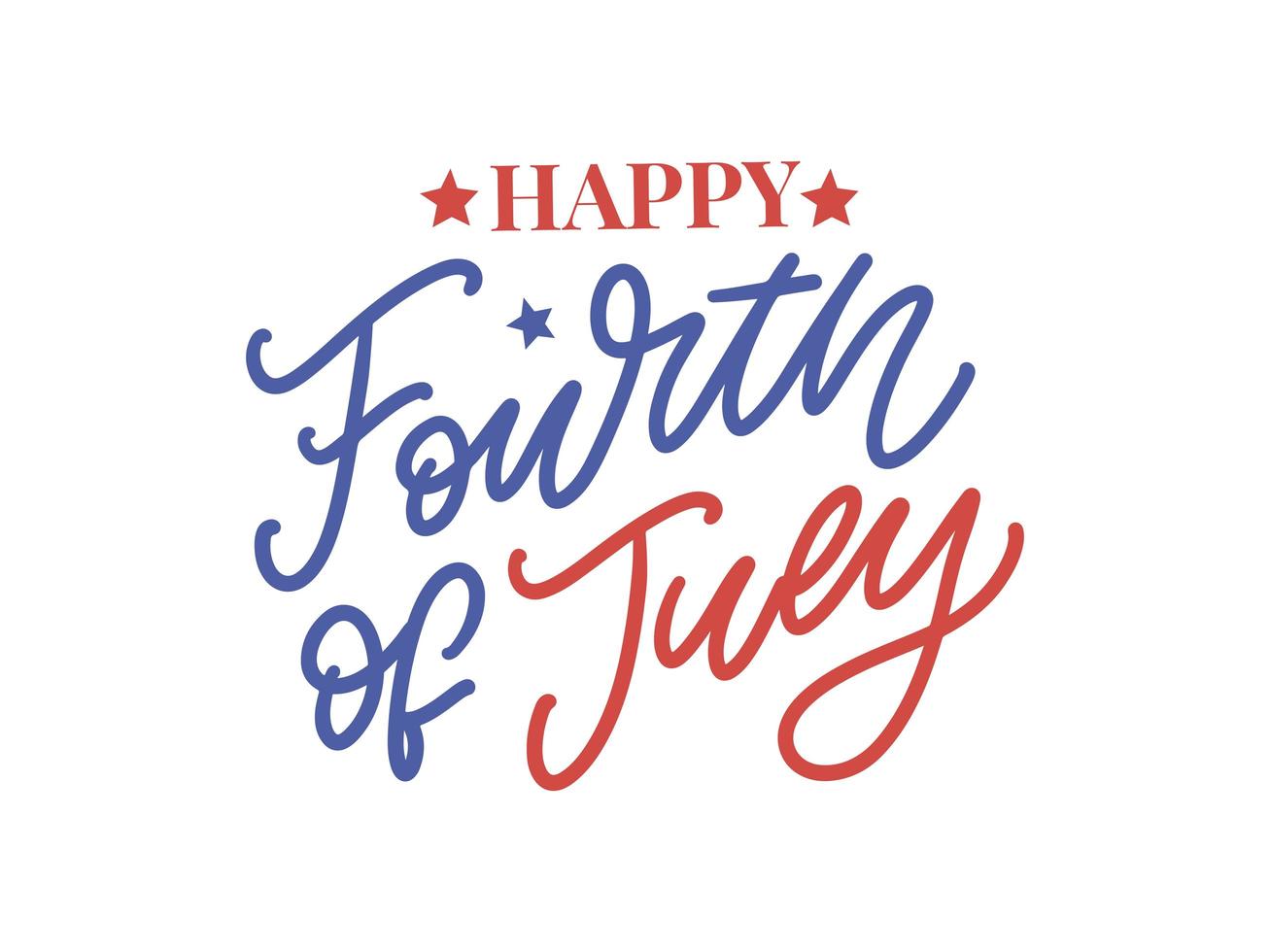 Fourth 4 of July stylish american independence day design Fourth of July vector