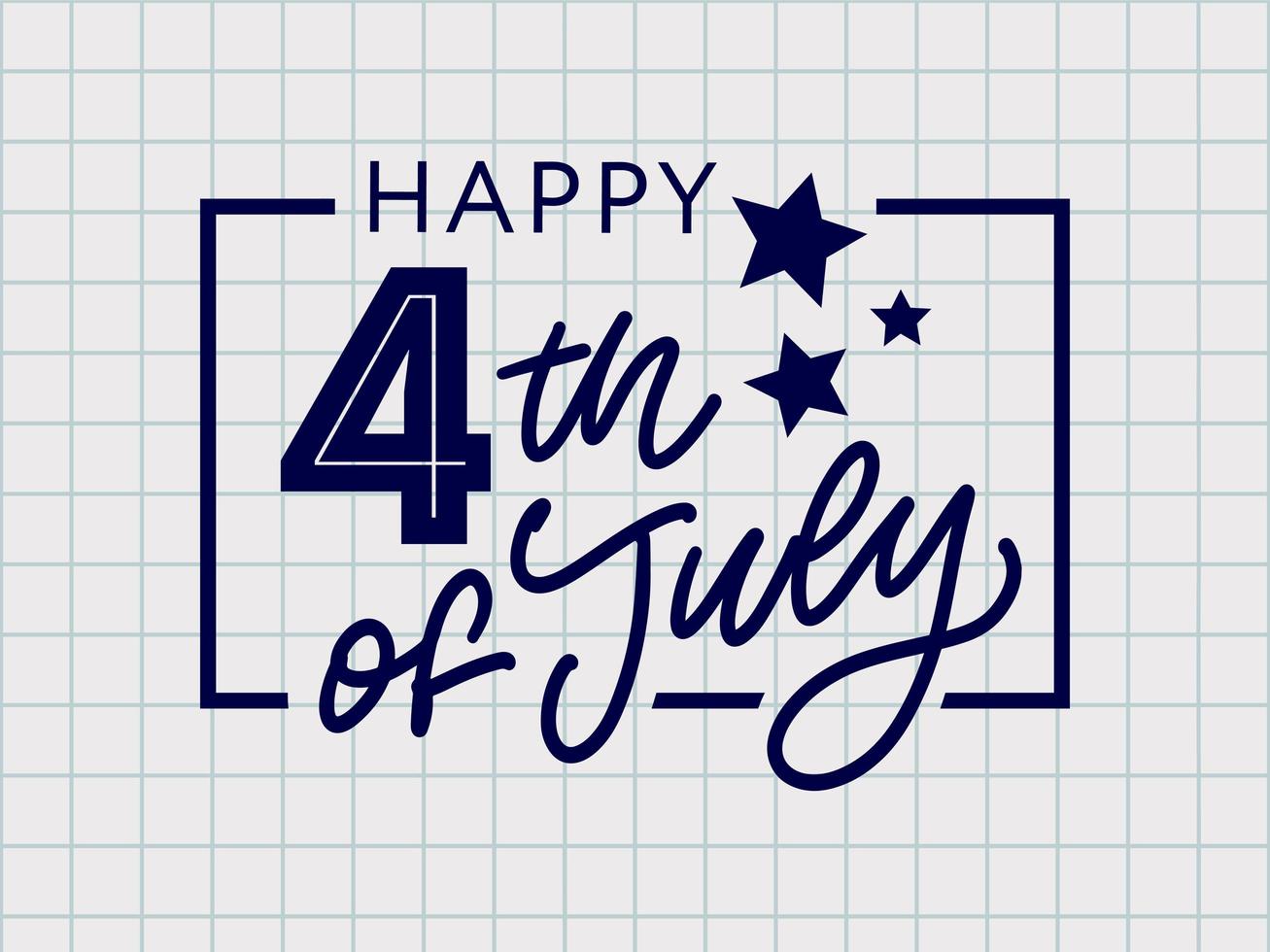 illustration of 4th of July Background with American flag vector