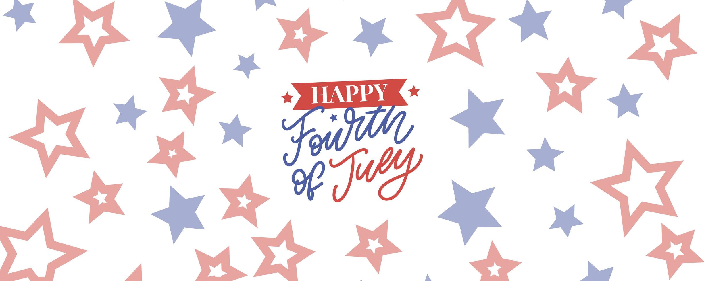 Fourth 4 of July stylish american independence day design Fourth of July vector