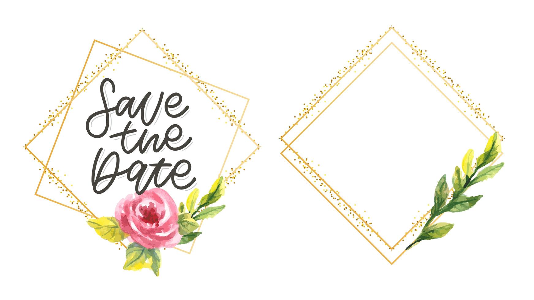 Lovely spring concept card. Awesome flowers and birds made in watercolor technique. Bright romantic card with summer flowers in vector. Charming Save the Date background vector