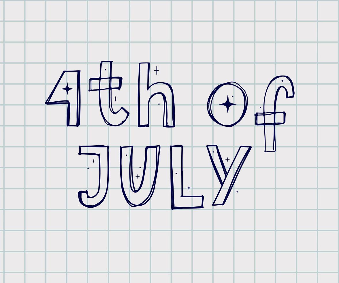 Ilustración del fondo del 4 de julio con bandera americana vector