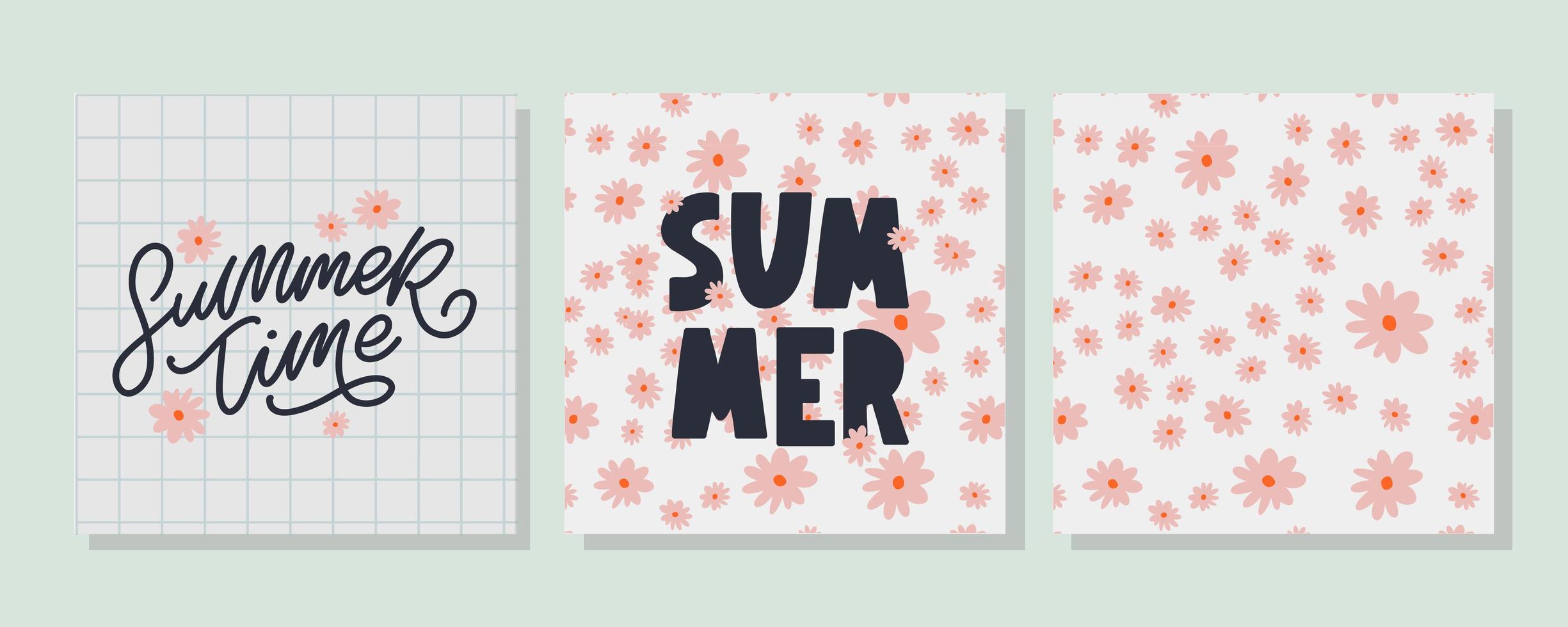 Banner de venta de verano con vector de letra de flores