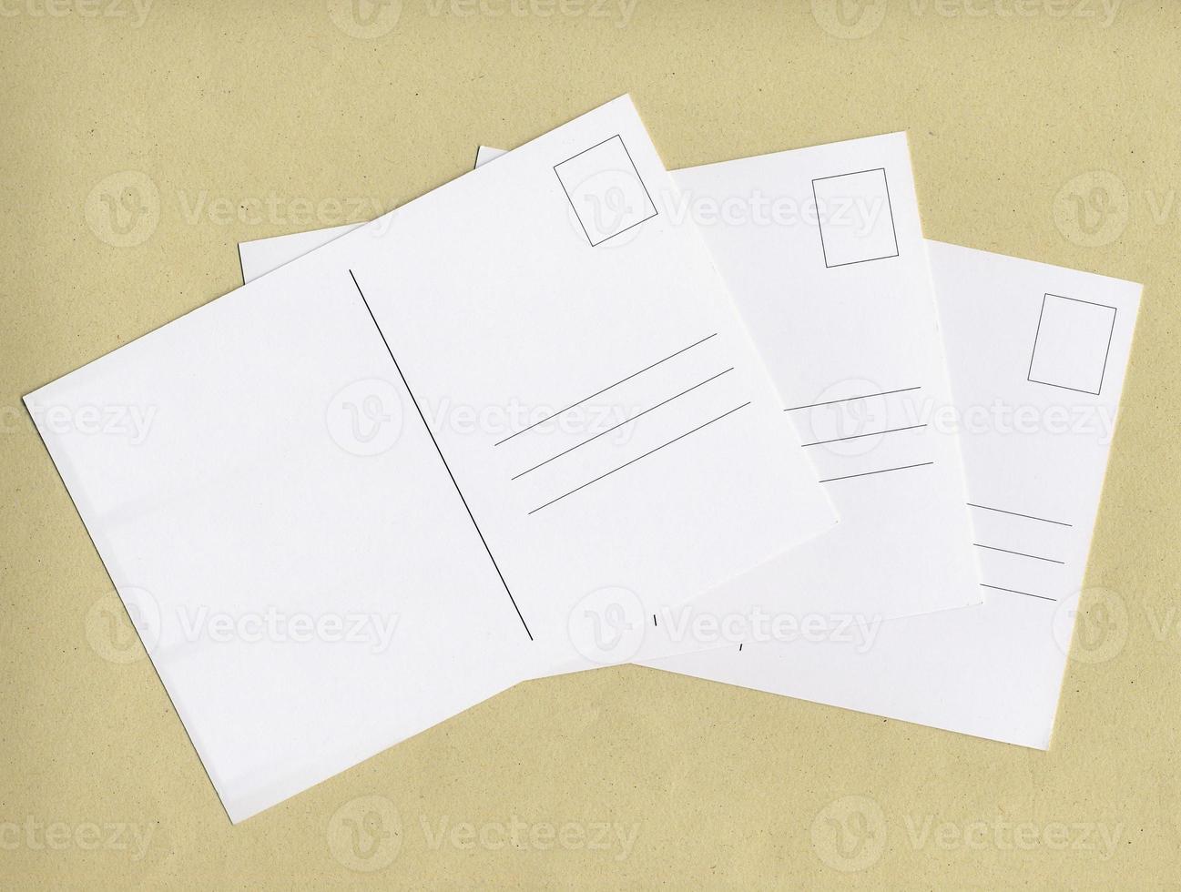 tarjetas postales en blanco con espacio de copia foto