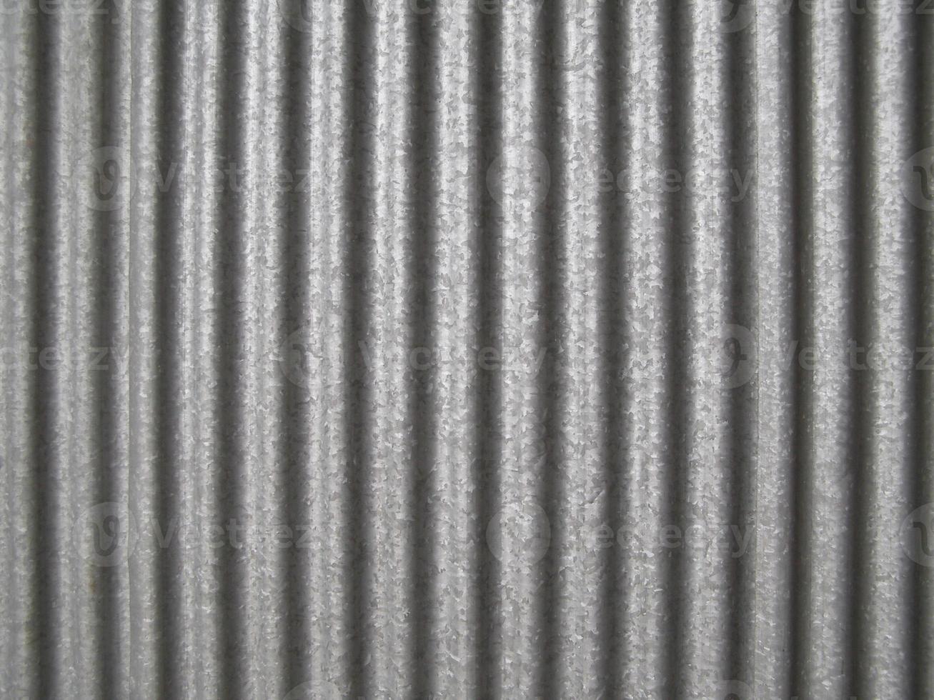 Grey corrugated steel texture background photo