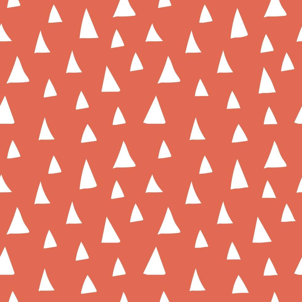 patrón transparente abstracto blanco rojo. ilustración vectorial de triángulos, diferentes tamaños vector