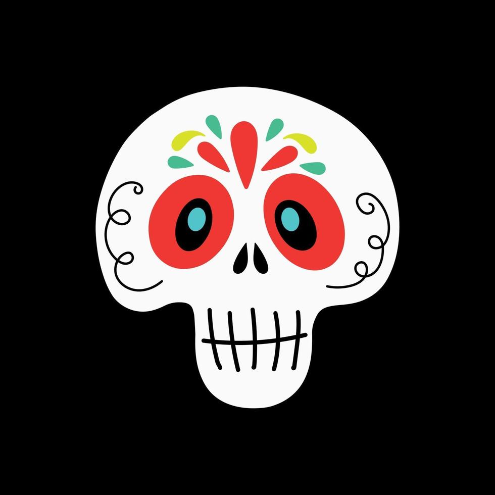 skull for Halloween celebration concept designs vector