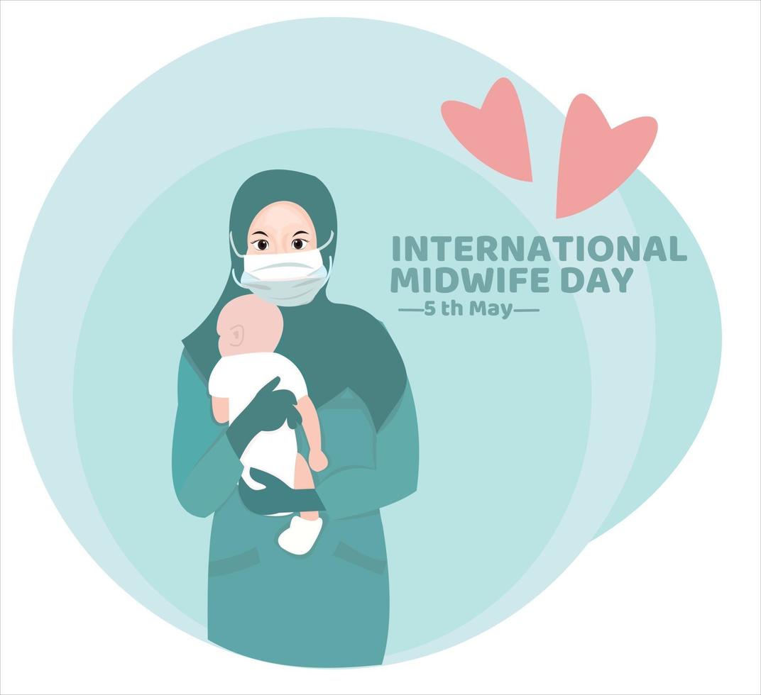 international midwife day vector