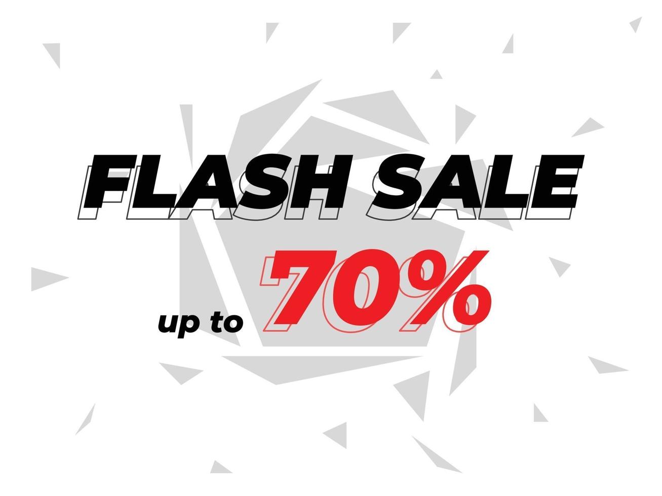 Flash sale design template, flash sale, discount, 70 percent discount vector