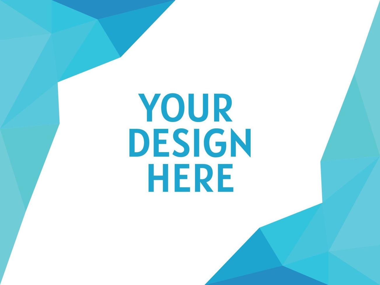low poly design template cyan, abstract blue background, low poly background vector