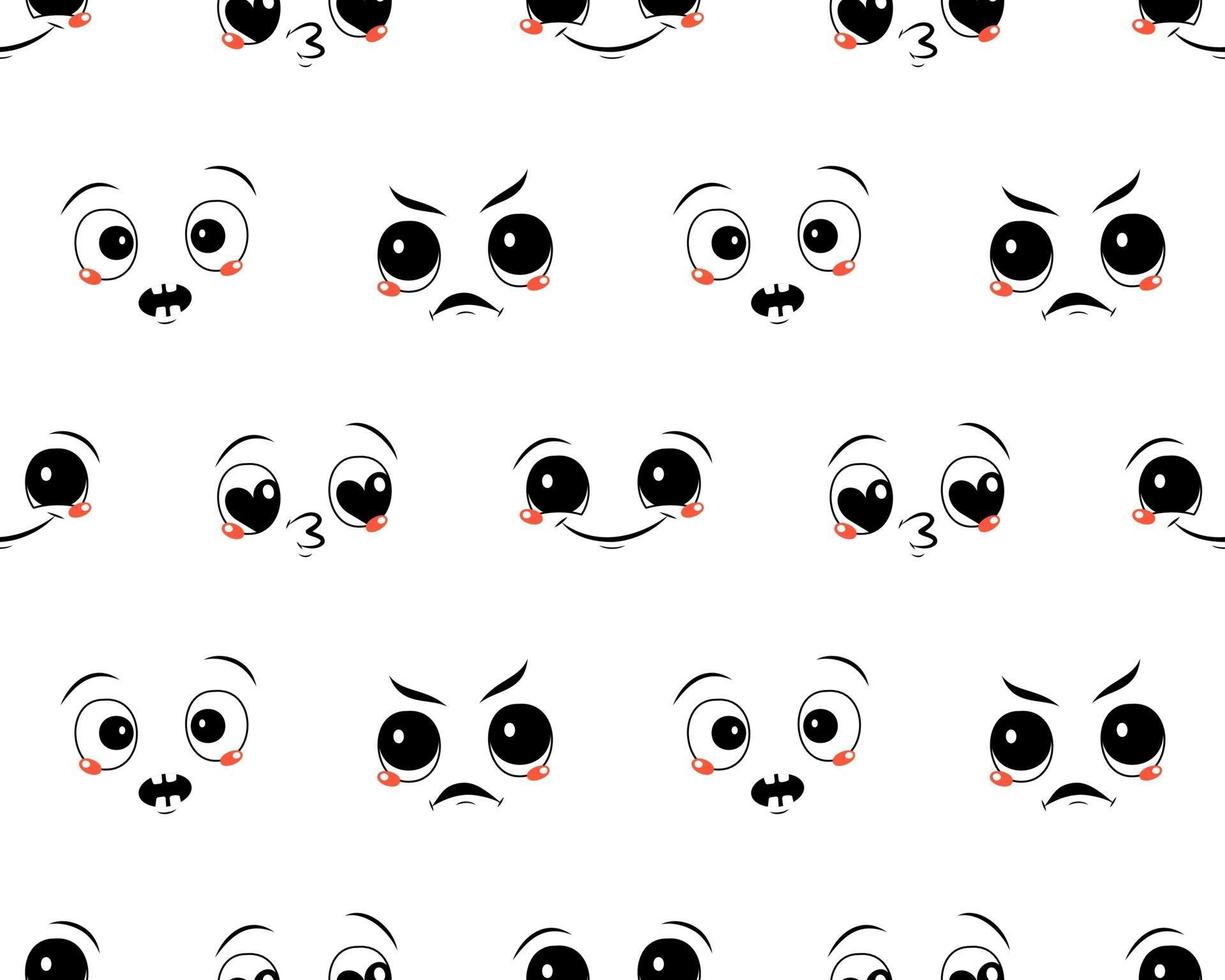 patrón sin fisuras con diferentes emociones. imprimir con sonrisas alegres y tristes, ojos asustados y amorosos 3555192 Vector en Vecteezy patrón sin fisuras con diferentes emociones. imprimir con sonrisas alegres y tristes, ojos asustados y amorosos 3555192 Vector en Vecteezy