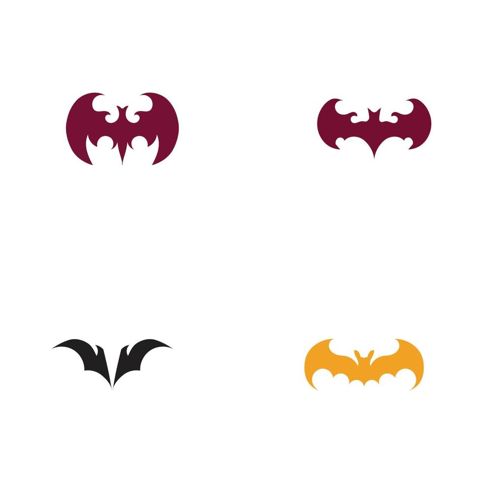 bat vector icon logo template