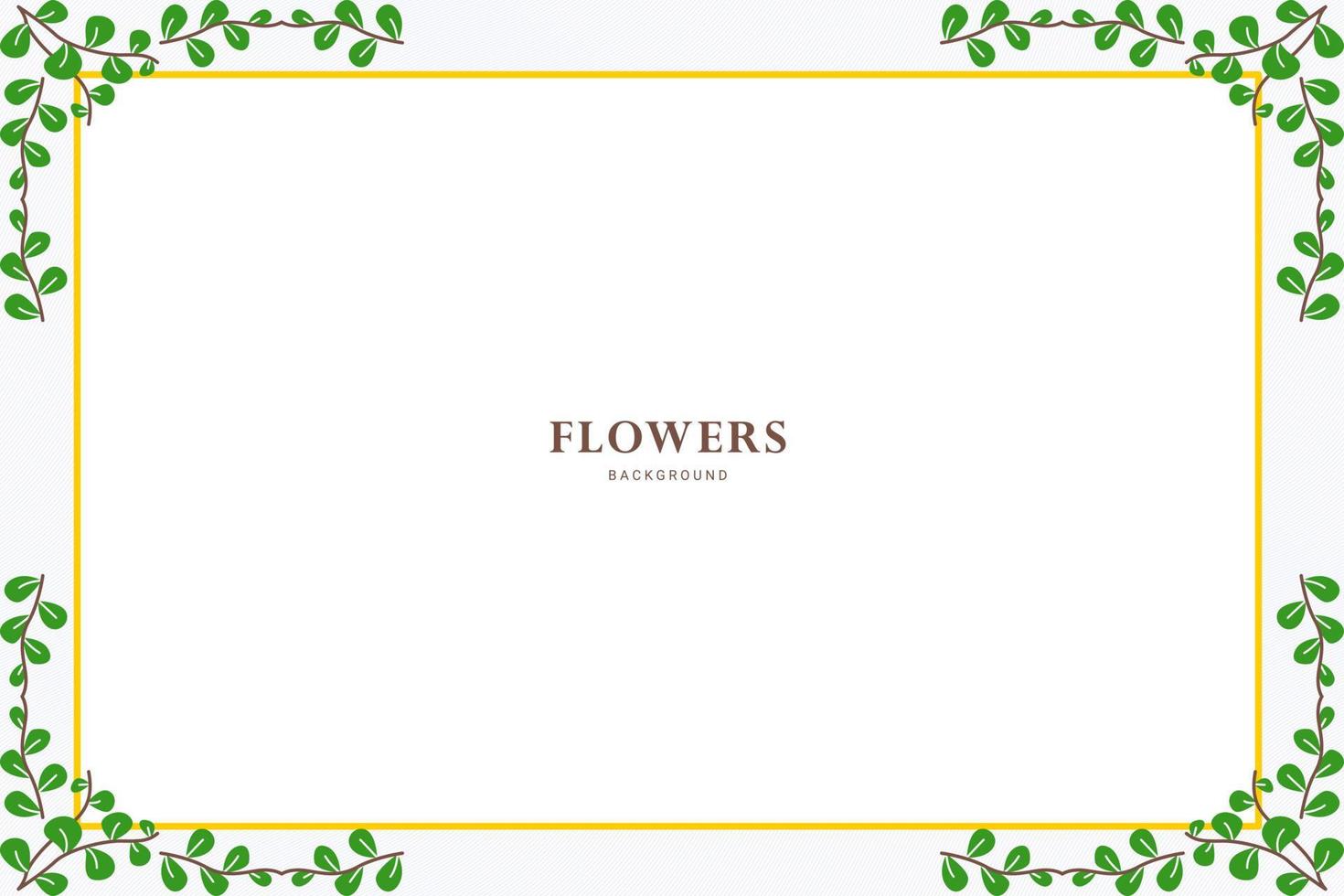 green flower background with green border vector