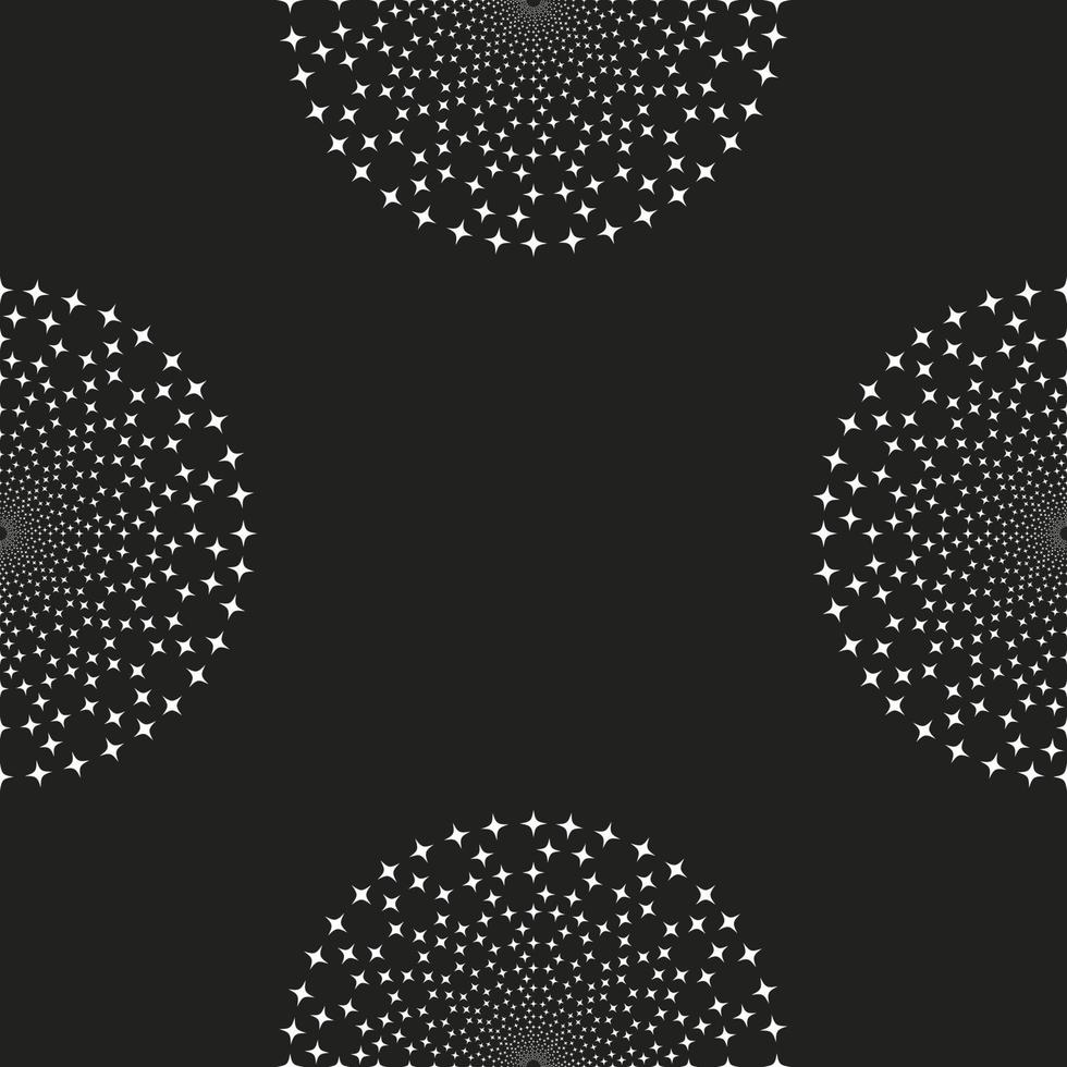 Black and White Abstract Psychedelic Art Seamless Pattern vector
