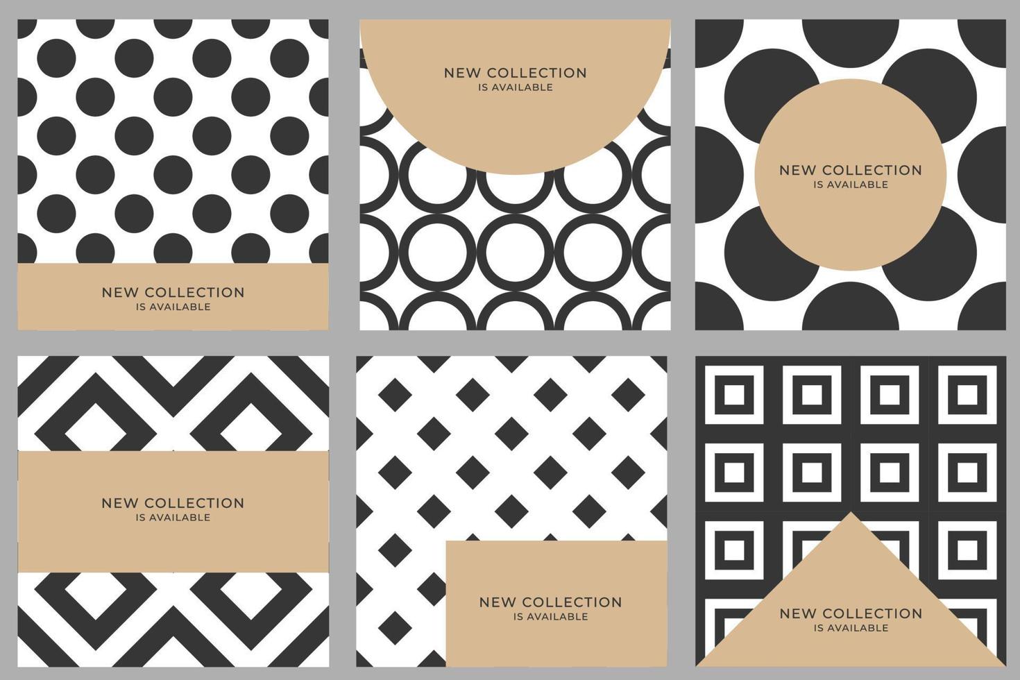Conjunto de póster de diseño de portada de patrón geométrico de lujo abstracto, impresión para folleto, plantilla de cuaderno. ilustración vectorial vector