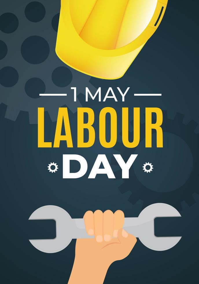 1 May Labour Day Background Vector Illustration