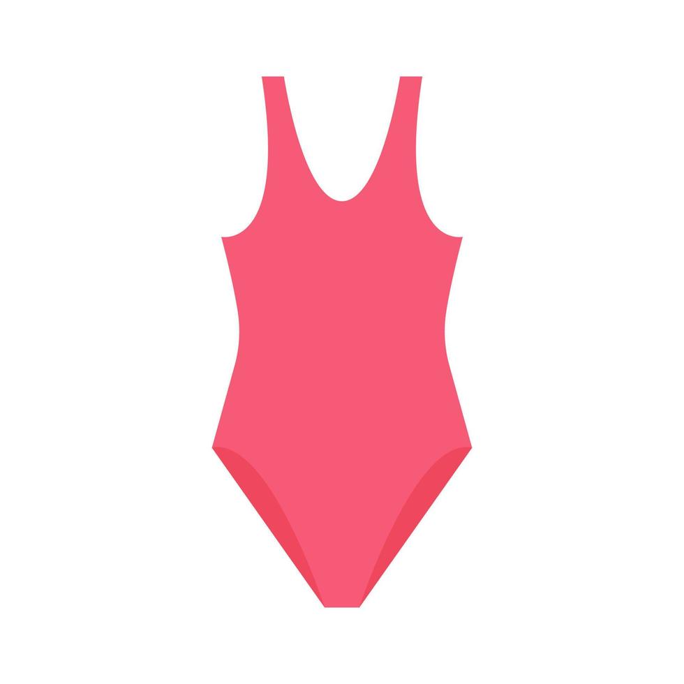 Swimsuit simple icon red. Vector Illustration