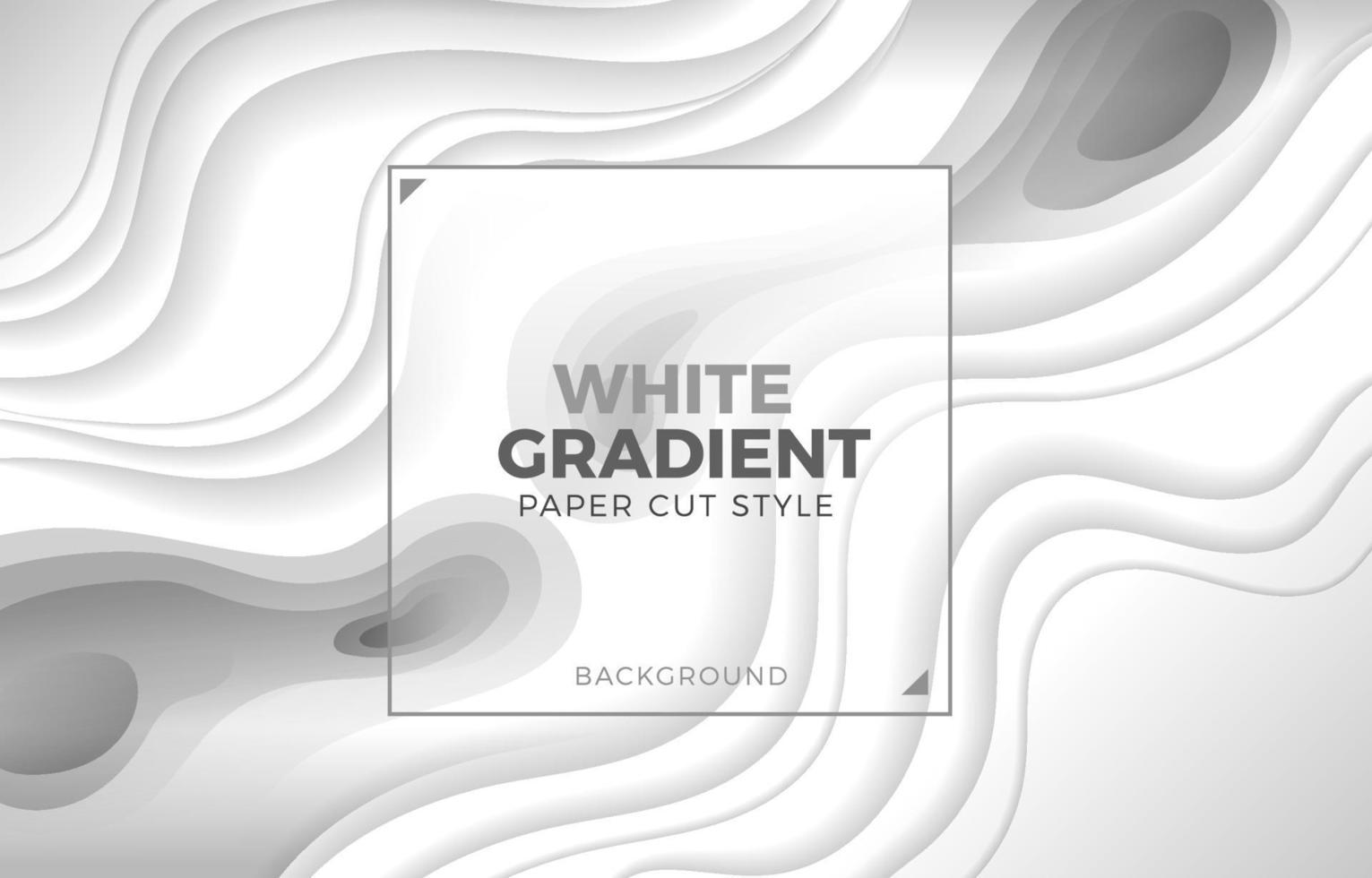 White Gradient Paper Cut Style vector