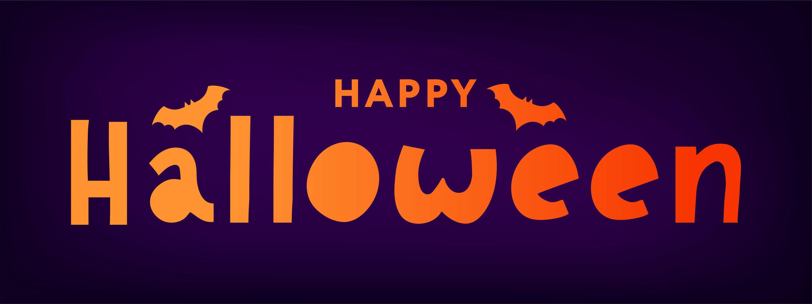 feliz halloween texto banner letras vacaciones oferta especial compre ahora vector