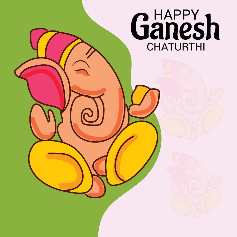 Happy Ganesh Chaturthi. vector