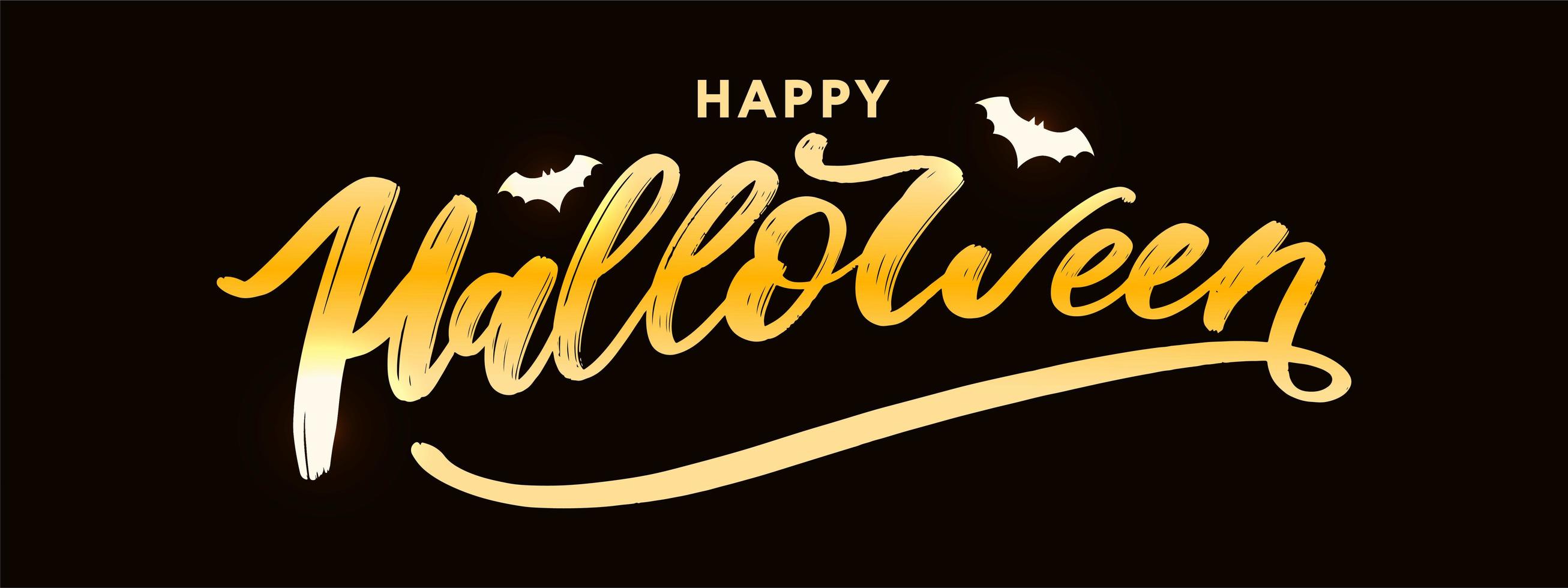 feliz halloween texto banner letras vacaciones oferta especial compre ahora vector