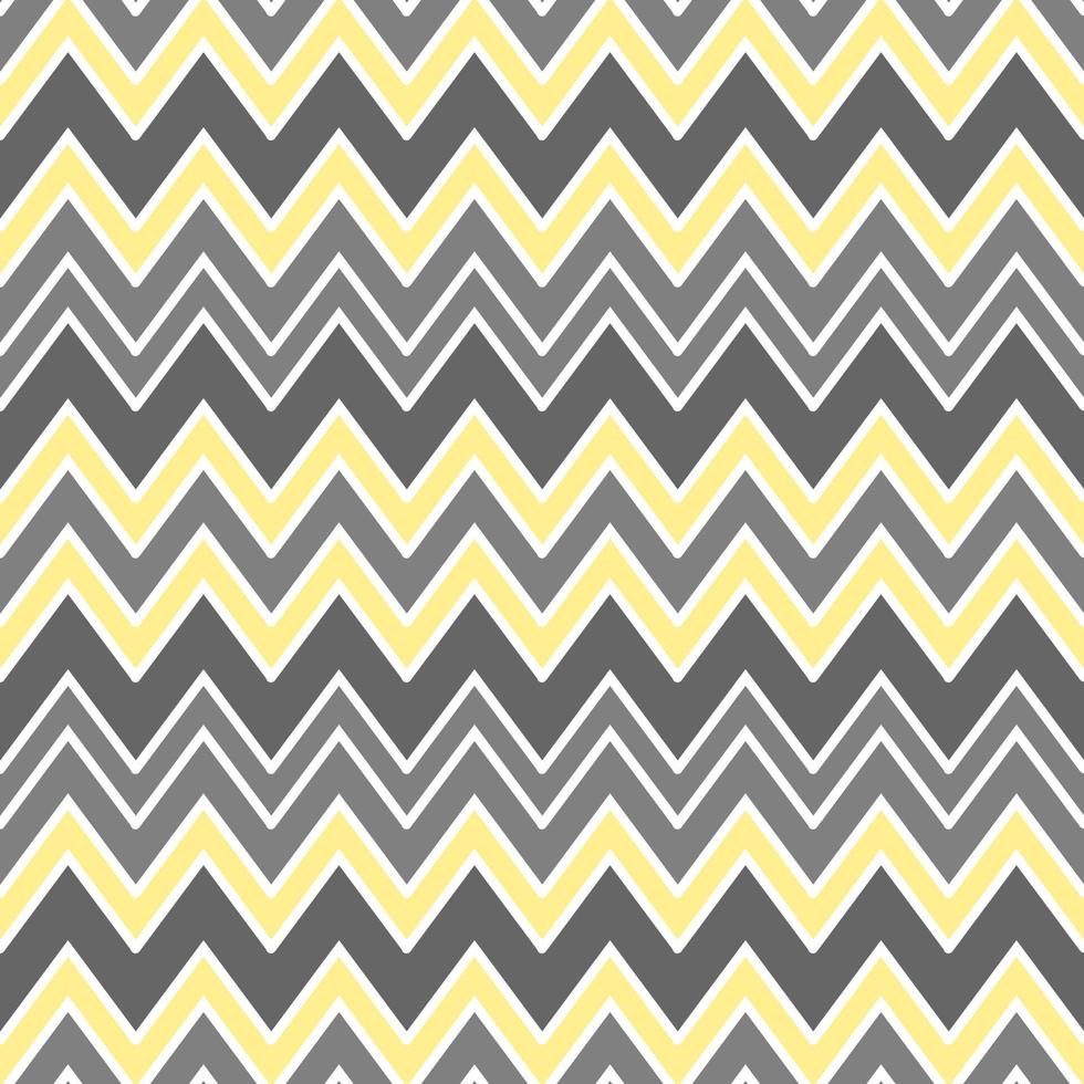 seamless  pattern with zigzag lines forming geometric ornament in yellow and gray colors. chevron pattern vector