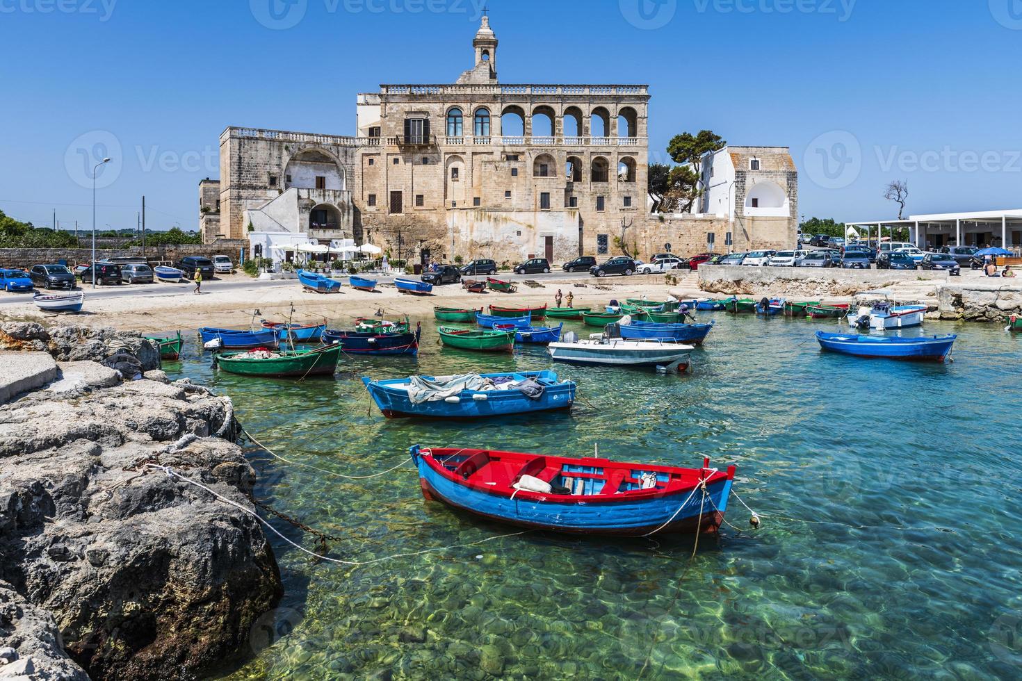 The bay of San Vito and its abbey, the sea of Polignano a Mare photo