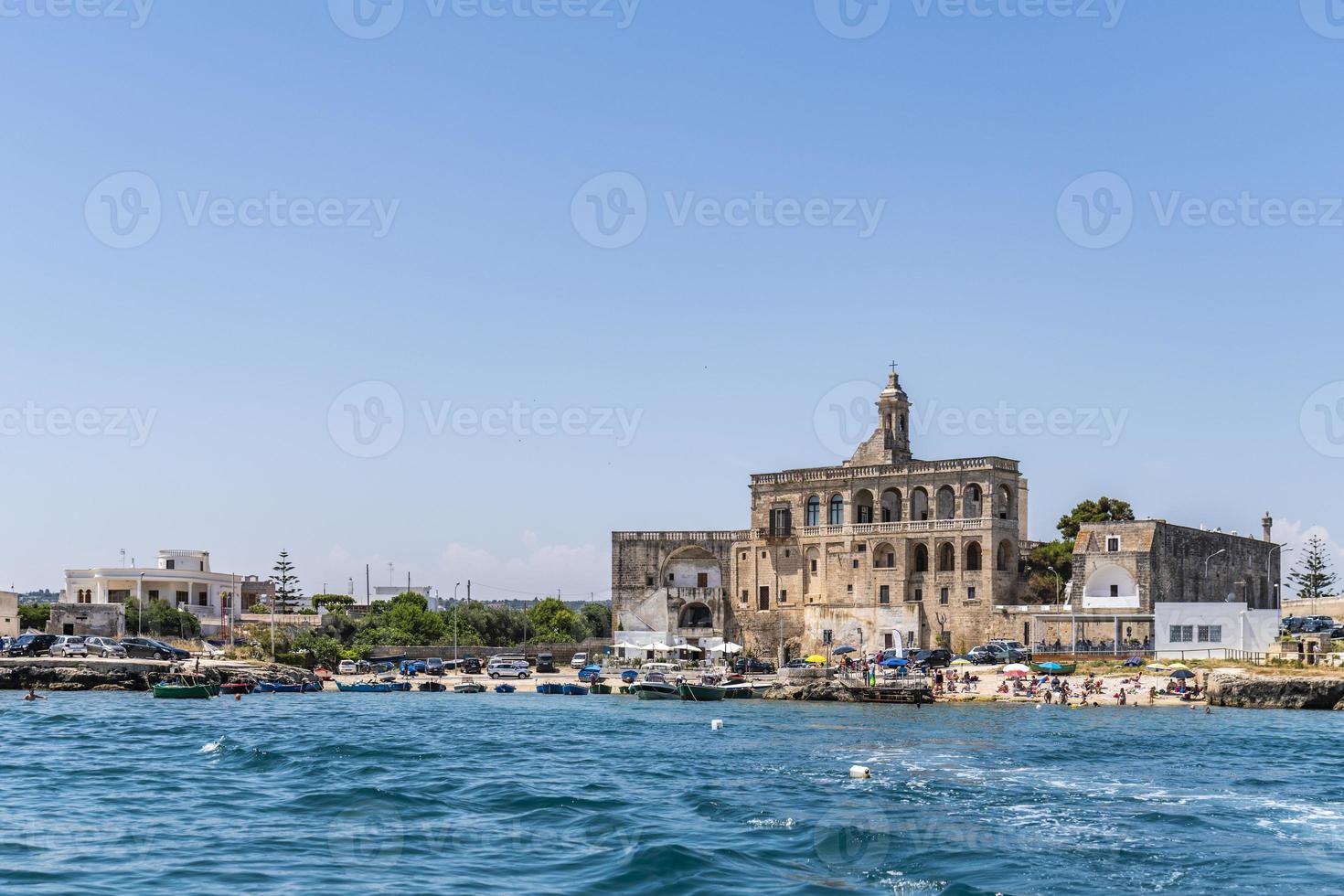 The bay of San Vito and its abbey, the sea of Polignano a Mare photo