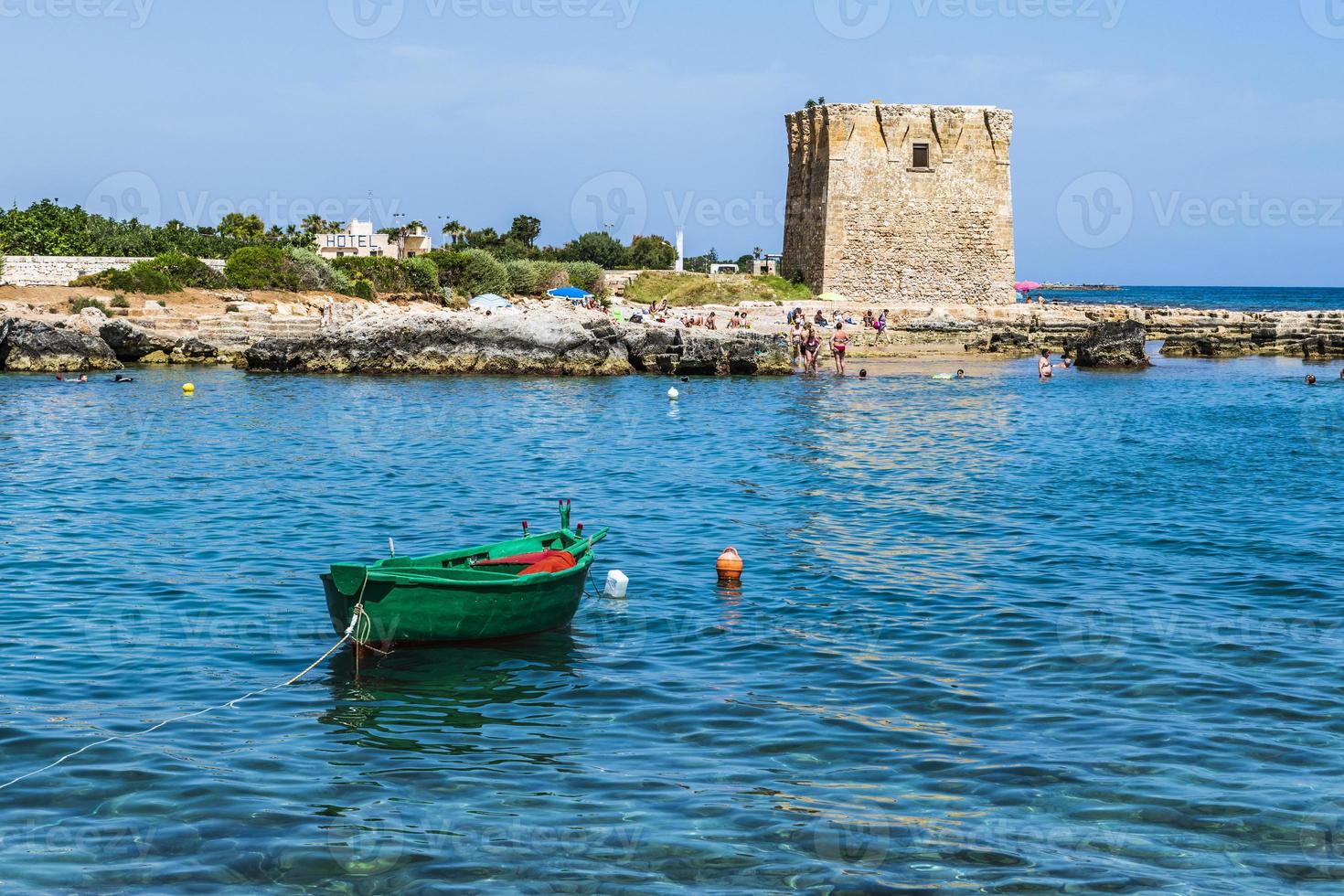 The bay of San Vito and its abbey, the sea of Polignano a Mare photo