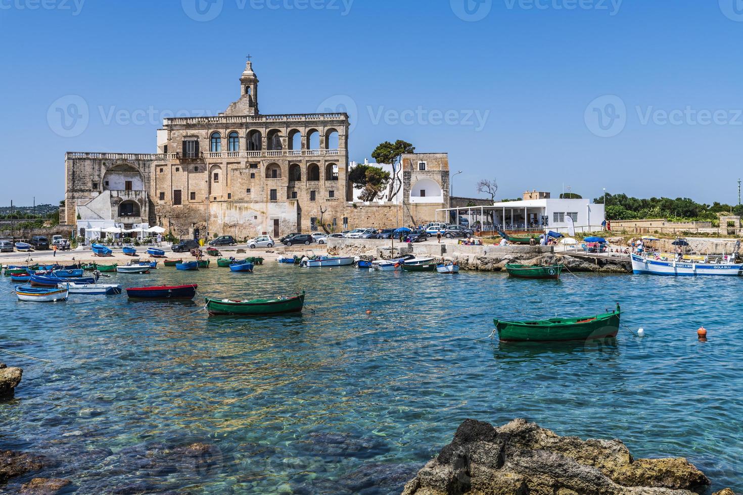 The bay of San Vito and its abbey, the sea of Polignano a Mare photo