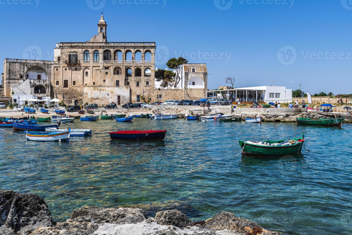 The bay of San Vito and its abbey, the sea of Polignano a Mare photo